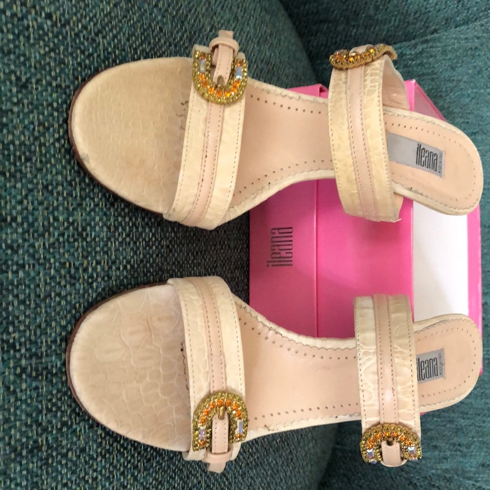ILEANA sandals, heels, mules 37.5, 7-1/2